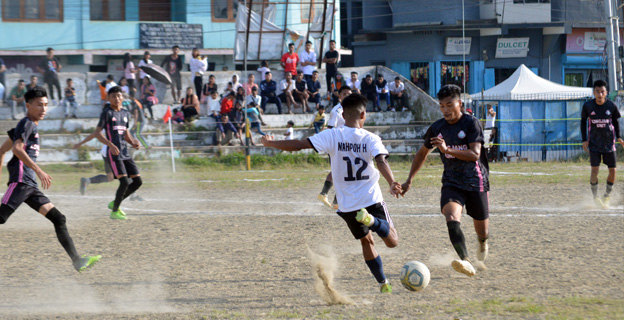 KSUM (in white) trounced Legendary Yeomanly Misfits 6-1, securing a berth in the quarterfinals. MDFA Trophy Mokokchung football