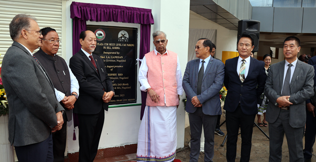 Governor inaugurates Multi-Level Car Parking in Kohima