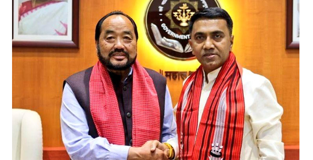 Nagaland Dy CM Y Patton with Goa CM Dr Pramod P Sawant