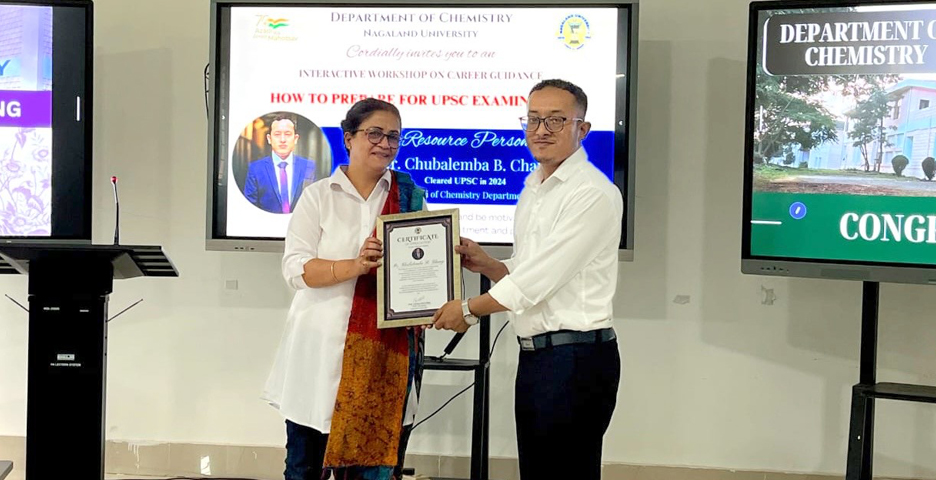 UPSC achiever Chubalemba B Chang inspires students at Nagaland University