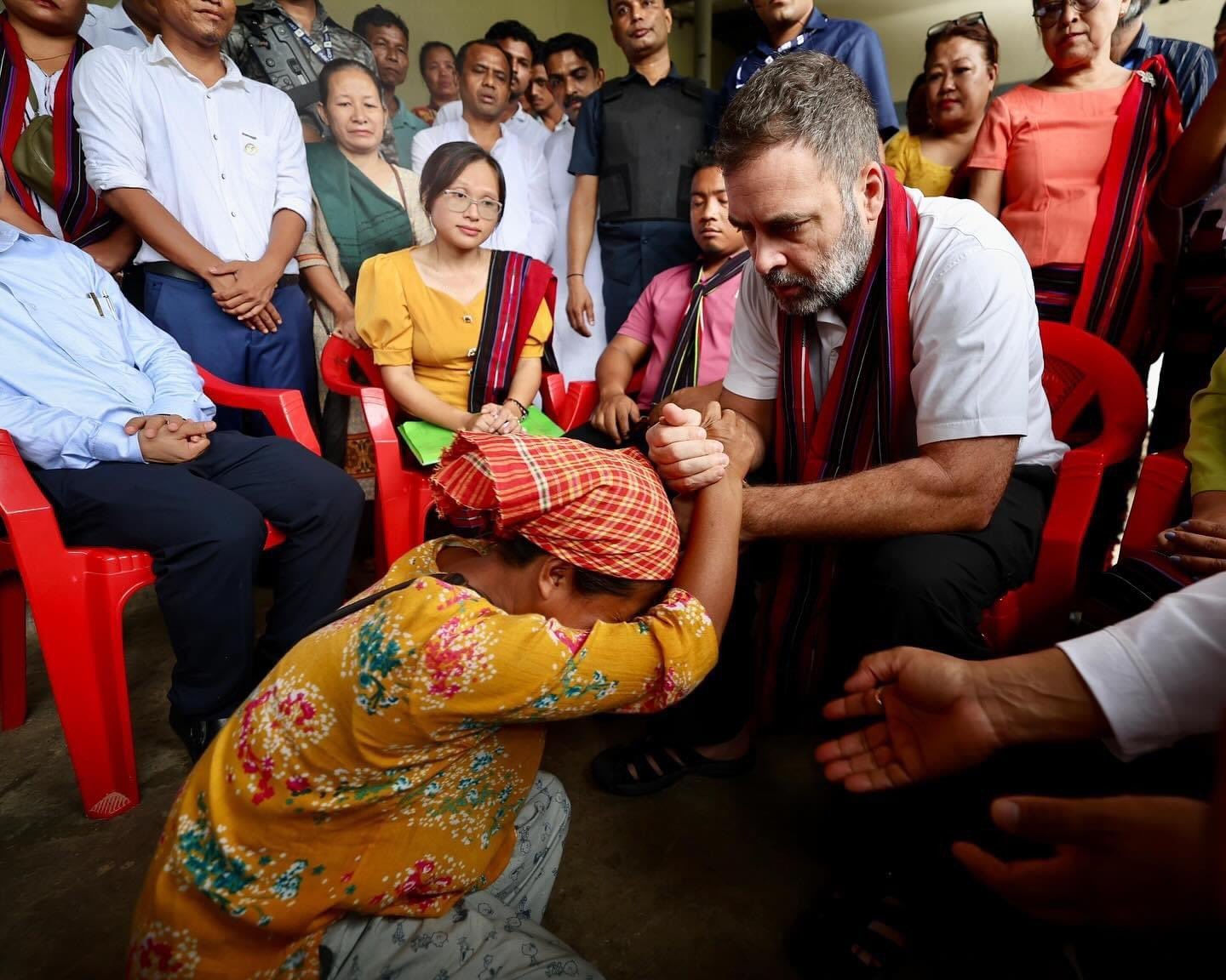 The Indian National Congress, Manipur posted a series of photos and videos of Rahul Gandhi’s visit to Manipur on Monday, July 8. It also said, “The people of violence hit Manipur need support, empathy and justice. But they are completely neglected by the govt. While the PM and his party have conveniently forgotten about Manipur, LOP @RahulGandhi continues to stand in solidarity with Manipur in these tough times.”