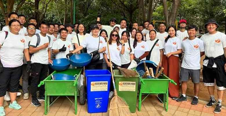 NSUB and Reaching Hand collaborate for park cleanup