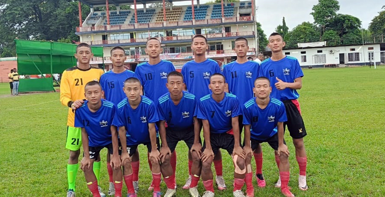 The Nagaland Junior team before the match in Assam on Tuesday.