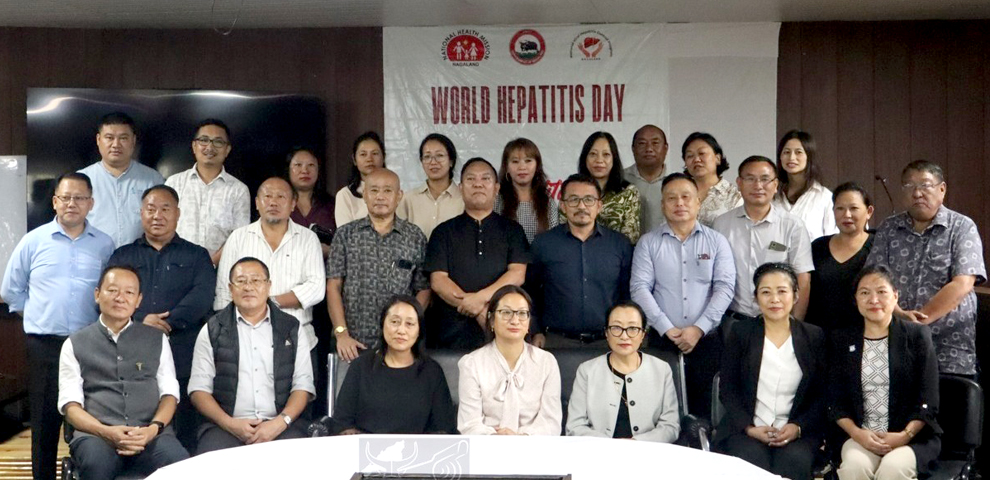 Principal Director, H&FW, Dr. Mereninla Senlem along with other officials during the World Hepatitis Day 2025, observed at the Directorate of Health and Family Welfare, Kohima on 28th July 2025. (DIPR)