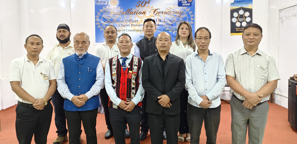 Rotary Club Mokokchung holds 50th installation ceremony; Rongsentoshi Jamir re-elected President for 2025–26