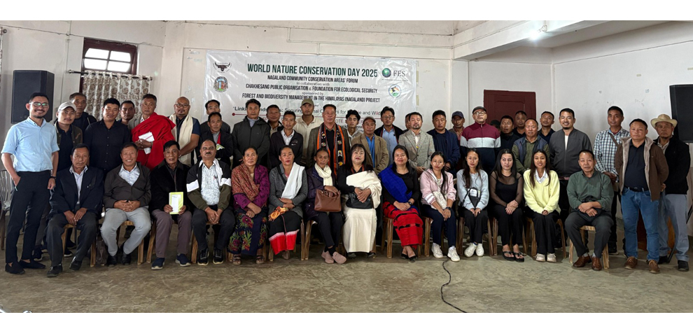 Participants at the World Nature Conservation Day 2025 celebration at Pfutsuro, Phek on Monday, 28 July.