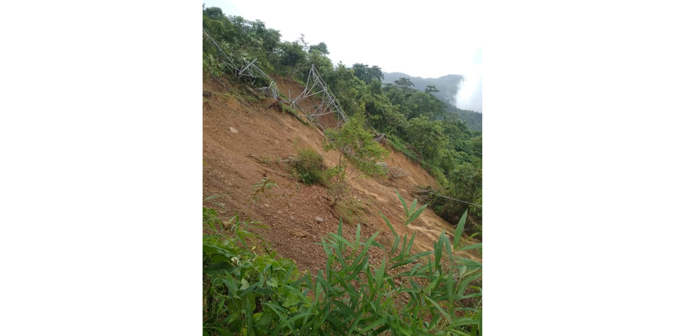 66kV Transmission Tower collapse at Yisemyong disrupts power supply to Tuli Sub-Division, Longleng and Mon