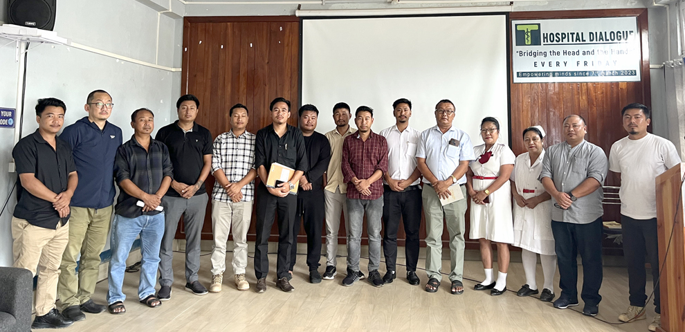 Leaders of the Chang Wedoshi Setshang (CWS) and officials of the District Hospital Tuensang after their meeting on 24 July.