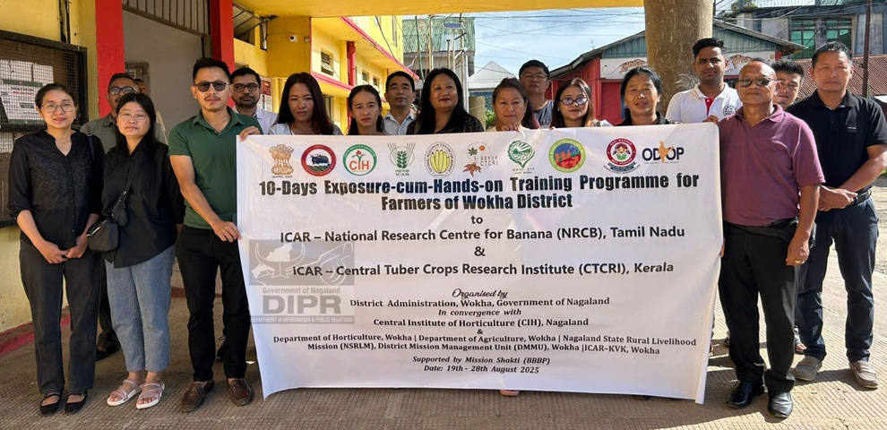 Wokha farmers begin exposure training at national research institutes