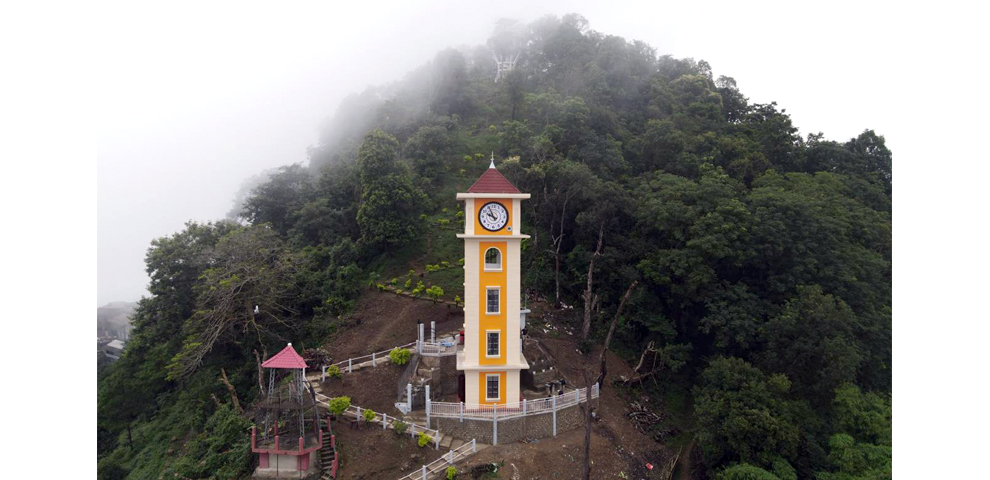 the newly inaugurated clock tower Mokokchung