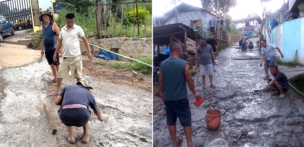 MMC Councilor Wabang Kichu sponsors road repair in Lijaba Lijen Ward