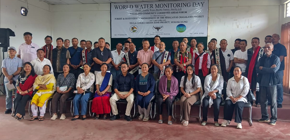 Participants of the World Water Monitoring Day observance organized by NCCAF in collaboration with the Forest & Biodiversity Management in the Himalaya (Nagaland) Project and the Tzüla Green Zone Project, Mokokchung, September 18.