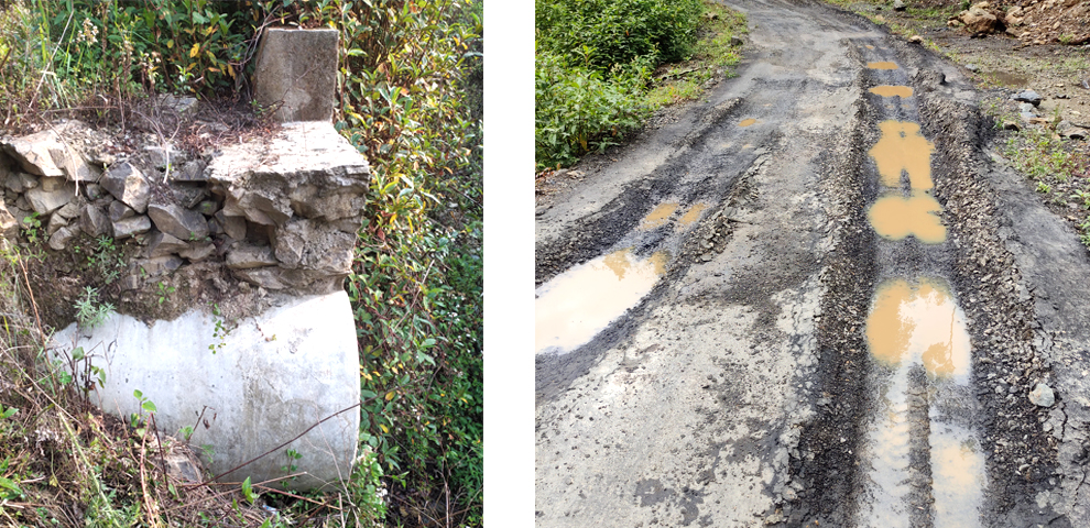 Alleged site of the PMGSY Road L-026 project in Kiphire, where RTI findings and inspections suggest that the Rs 16.2 crore road was neither executed as per DPR nor completed on the ground. (Photo courtesy: Ato Yimchunger)