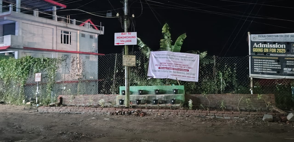 MMC and youths take charge to stop dumping around Police Point in Mokokchung