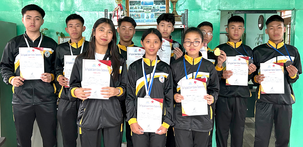 Mokokchung Athletics felicitates district athletes; Imlinungba Kichu to represent state