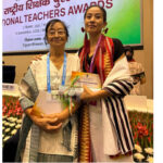 Peleno Petenilhu accompanied by her mother, Meeyoung P. Shüya, a retired Teacher herself after receiving the prestigious National Teachers Award 2025 at Vigyan Bhavan, New Delhi on 5th September 2025. (DIPR)