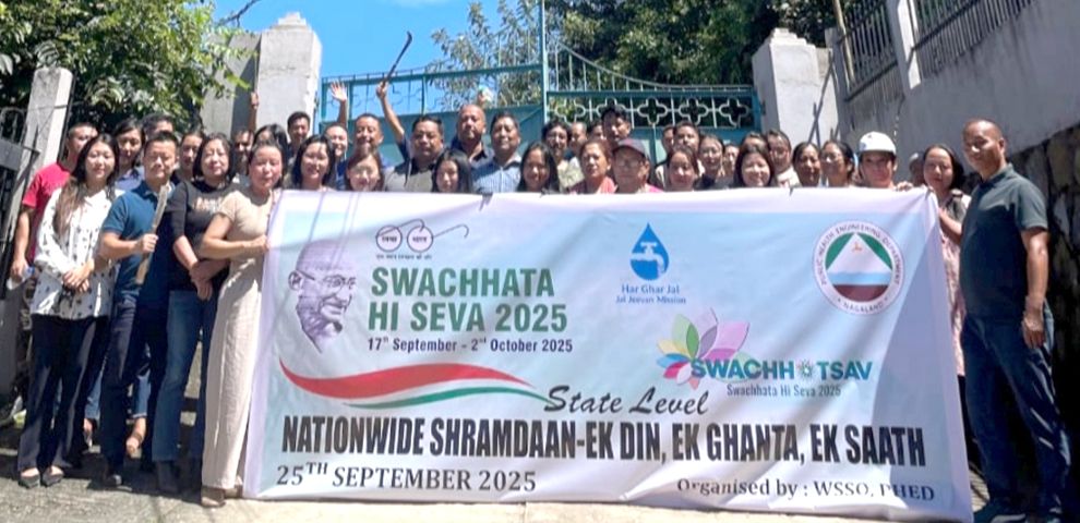 PHED Nagaland joins nationwide “Swachhata Hi Seva 2025” with statewide cleanliness drive
