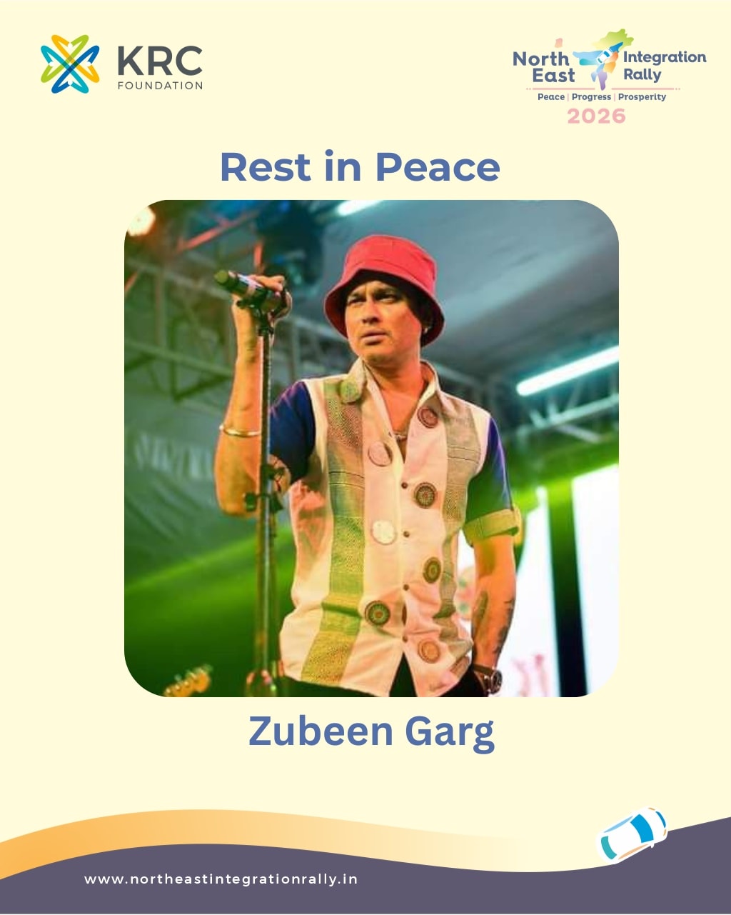 NEIR pays tribute to Zubeen Garg, calls him a voice of unity for Northeast India