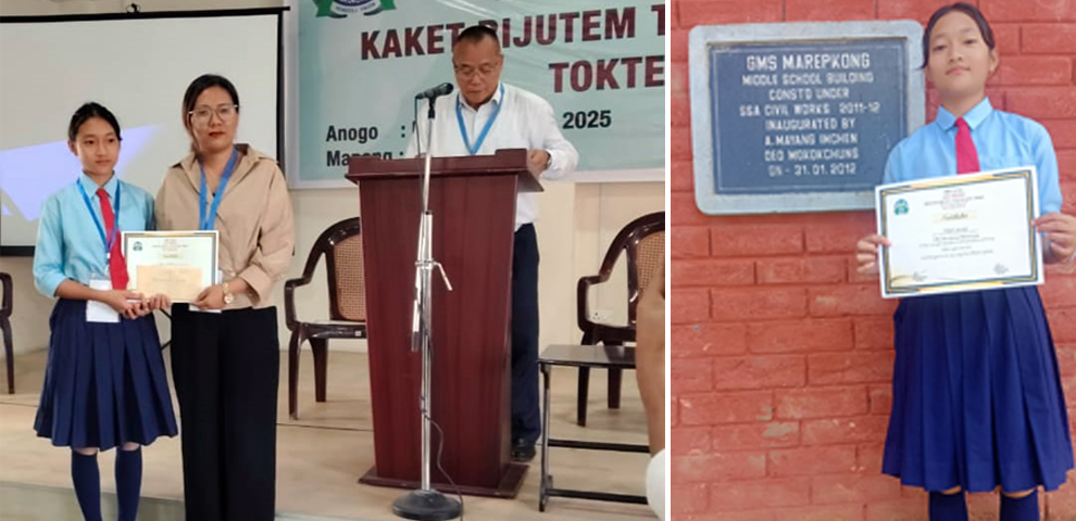 13-year-old Vikali Awomi wins inter-school Ao Spell Bee from GMS Marepkong