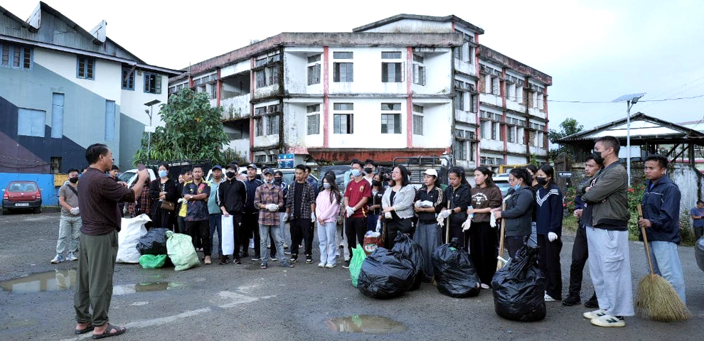 Clark Theological College take early-morning steps for a cleaner Mokokchung