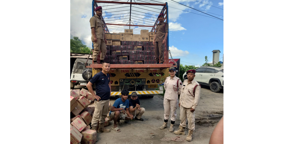 Kohima Excise seizes 500 cases of IMFL at Khuzama check gate
