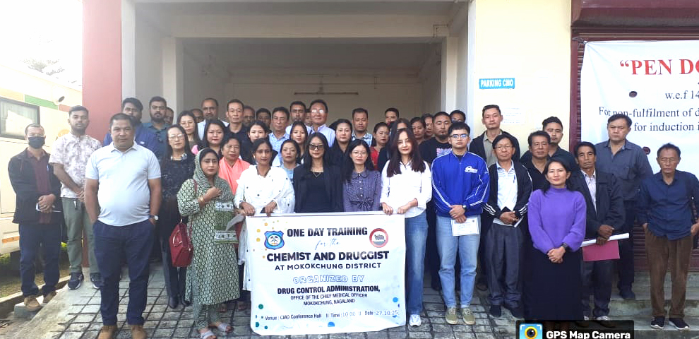 Mokokchung CMO conducts training for chemists and druggists on safe and rational use of medicines