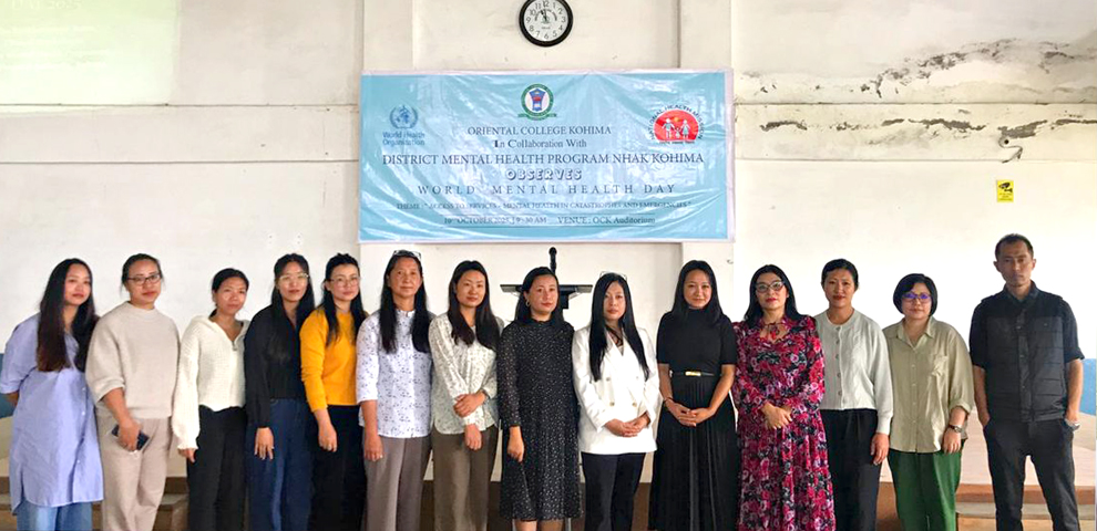 Oriental College Kohima observes World Mental Health Day