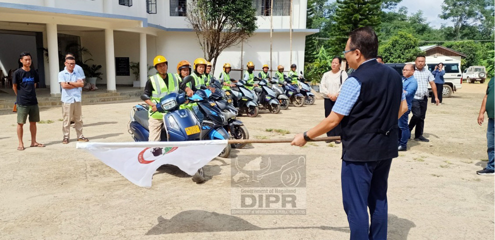 Two wheeler taxi service flagged off in Peren