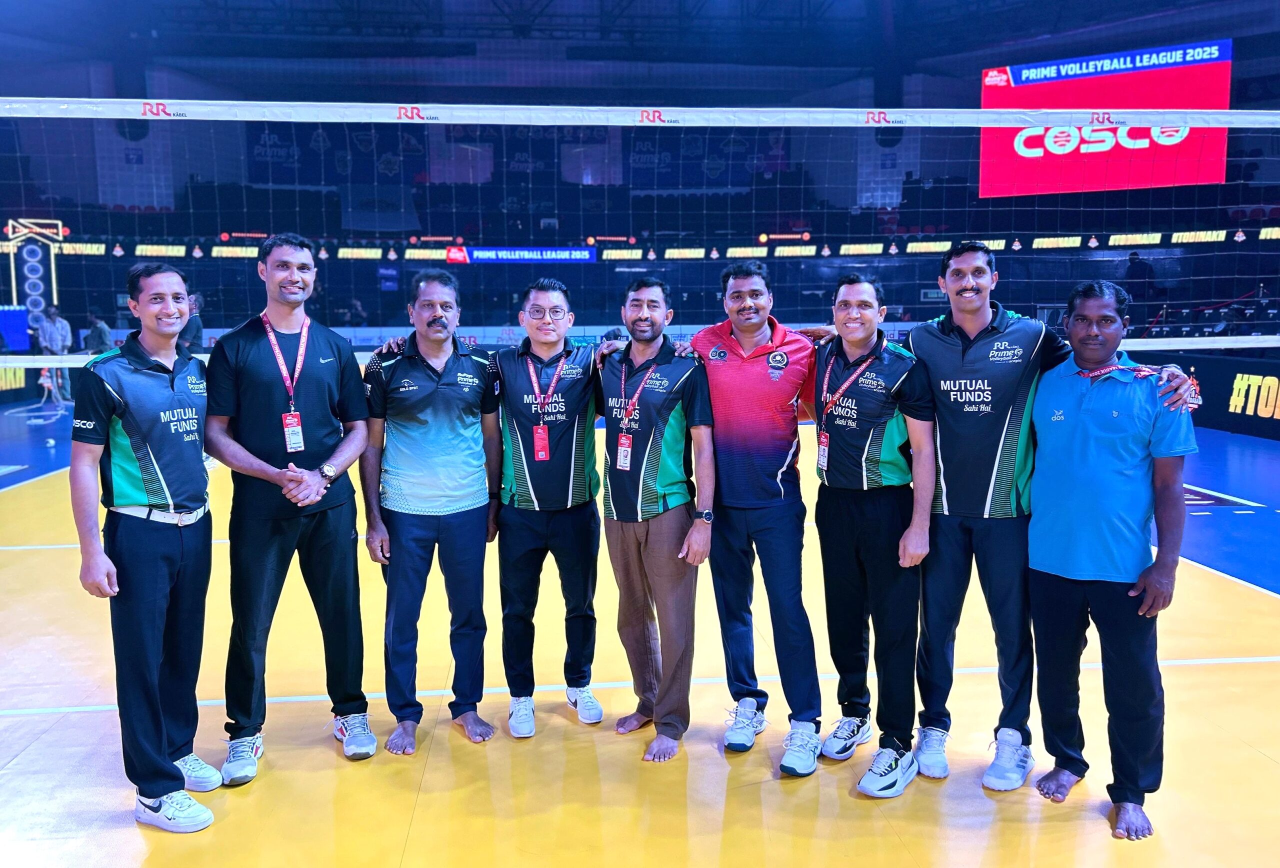Nagaland volleyball referee Moasunep officiates at national league PVL in Hyderabad