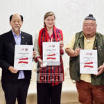 Chief Minister, Dr. Neiphiu Rio and his team with Dr. Gisela Kristoferitsch, Deputy Head of Mission at the Austrian Embassy after the announced of Austria Country Partnerships to Hornbill Festival at New Delhi on 19th November 2025. (DIPR)