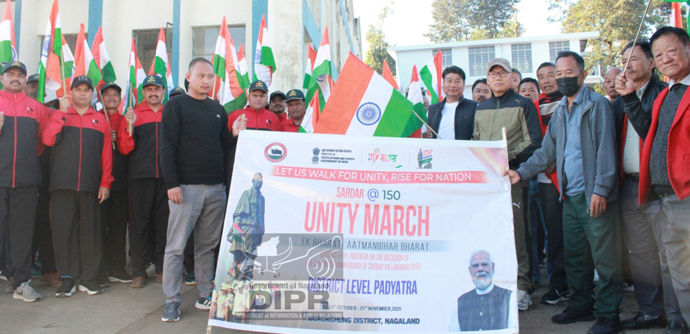 District-level Padyatra held in Mokokchung to mark Sardar Patel’s 150th birth anniversary