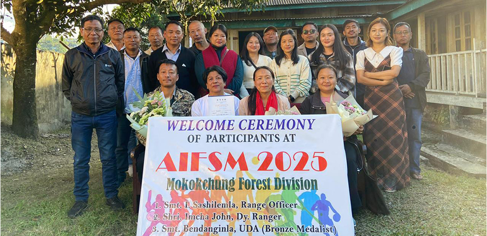 Mokokchung Forest Division felicitates participants of All India Forest Sports Meet 2025
