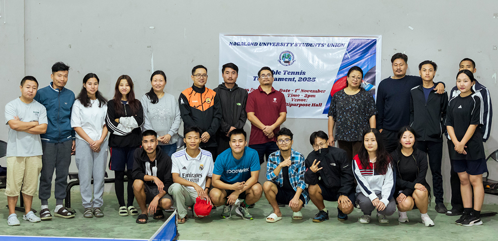 Nagaland University Lumami holds first Table Tennis Championship for students, faculty, and staff