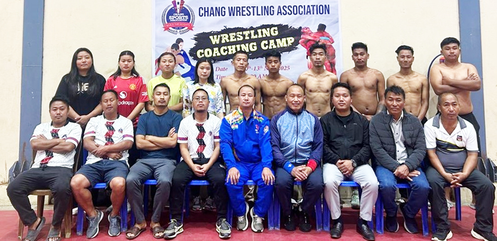 Wrestling coaching camp underway at Tuensang