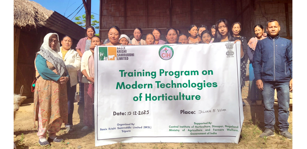 BKSL concludes three-day training on modern horticulture technologies in Peren