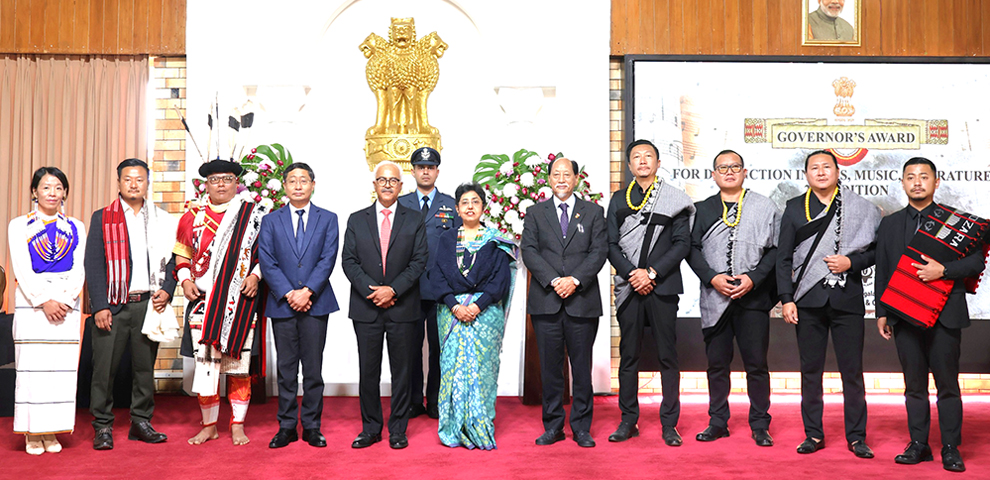 Nagaland Governor presents 2025 Arts, Music and Literature Awards at Lok Bhavan