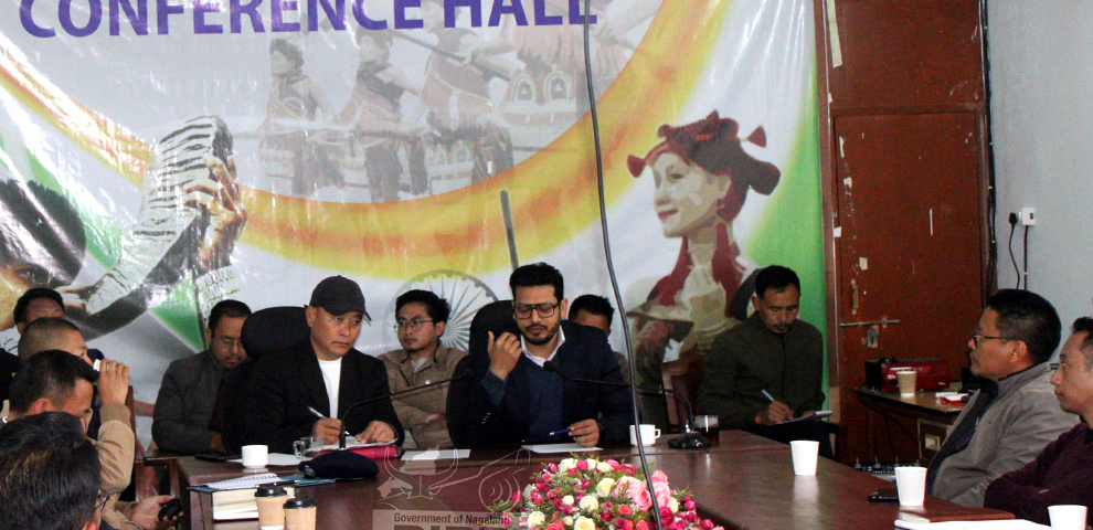 DC Zunheboto, Dharam Raj chairing the DPDB meeting held at DC's Conference Hall, Zunheboto on 24th February 2026. (DPRO Zunheboto)