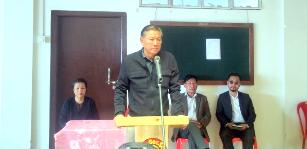 Advisor K Tokugha Sukhalu visits GHSS Zunheboto