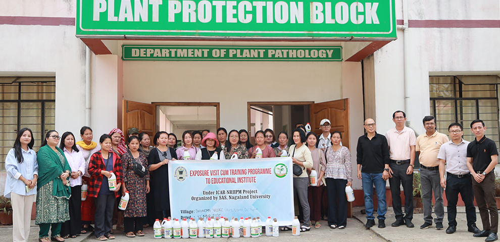 Exposure visit-cum-training programme 
for farmers from Socunoma at NU