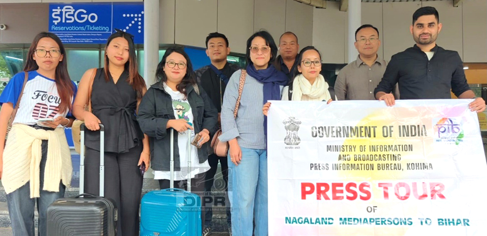 Media team from Nagaland departs for PIB tour to Bihar