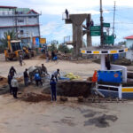 Mokokchung Foot overbridge work At Police Point, commuters urged to exercise caution