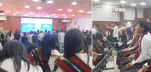 Students remain seated during ‘Vande Mataram’ at NU convocation