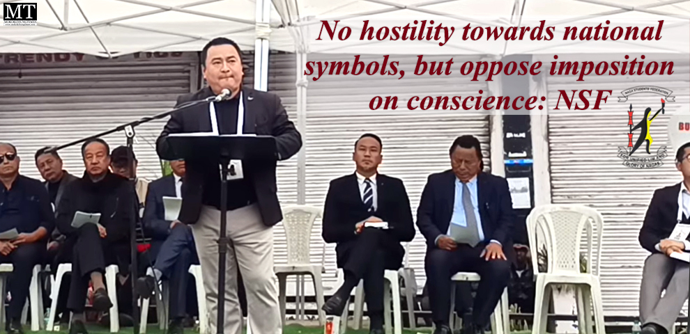 No hostility towards national symbols, but oppose imposition on conscience NSF