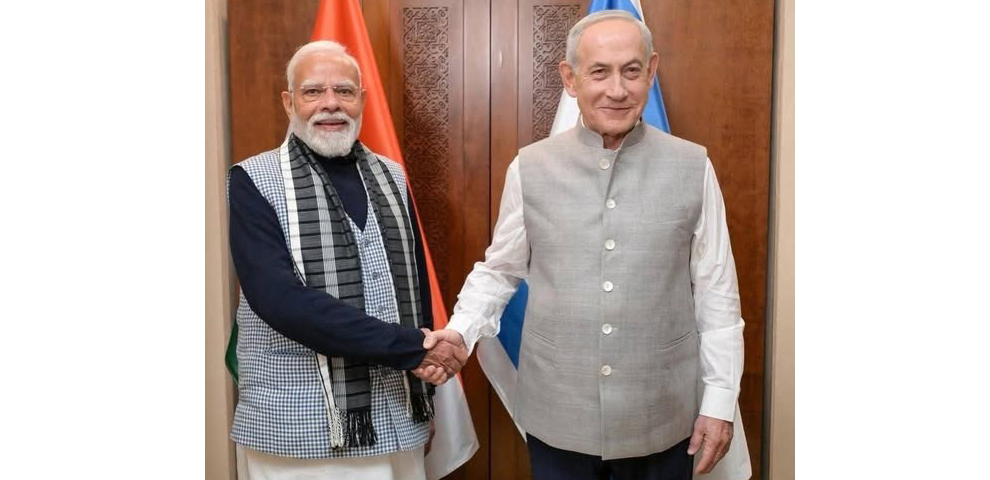 PM Modi wears traditional Mizo Hmar shawl in Israel, Mizos celebrate cultural recognition