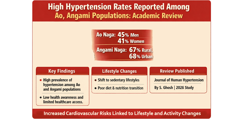 High hypertension rates reported among Ao, Angami populations Academic review