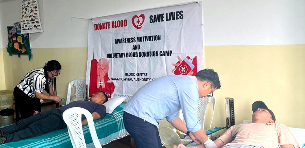 Two churches in Kohima donate 47 units of blood in noble initiative