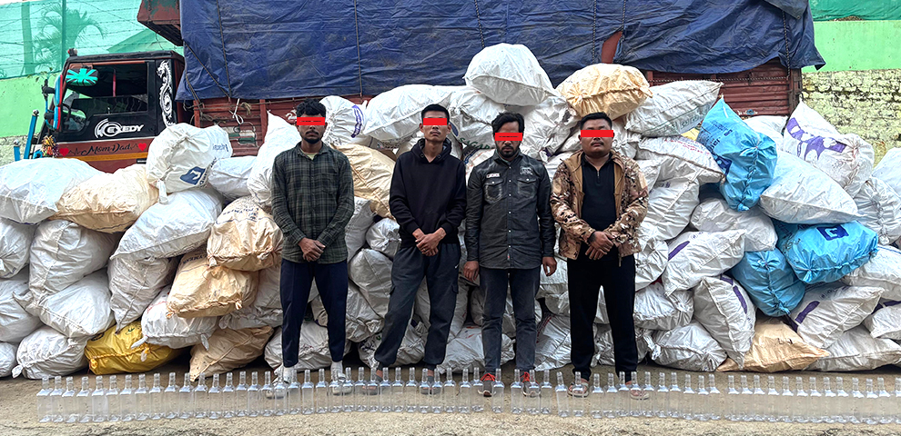 Fake ‘On Army Duty’ vehicle busted in Mokokchung; 15,824 empty liquor bottles seized