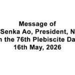 Message of Senka Ao NNC Plebiscite