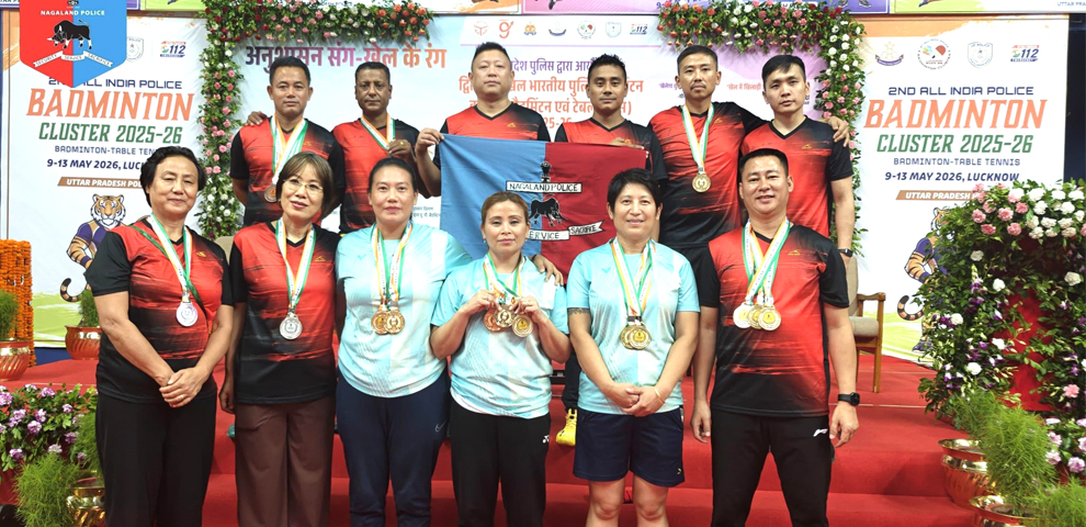 Nagaland Police wins 12 medals at
All India Police Badminton Cluster