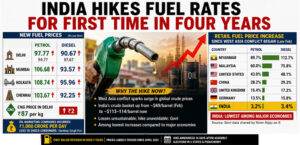 Petrol, diesel prices hiked  by Rs 3 across India